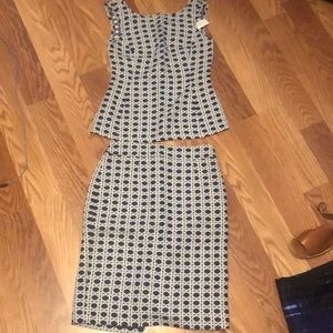 Banana republic Navy blue skirt and blouse